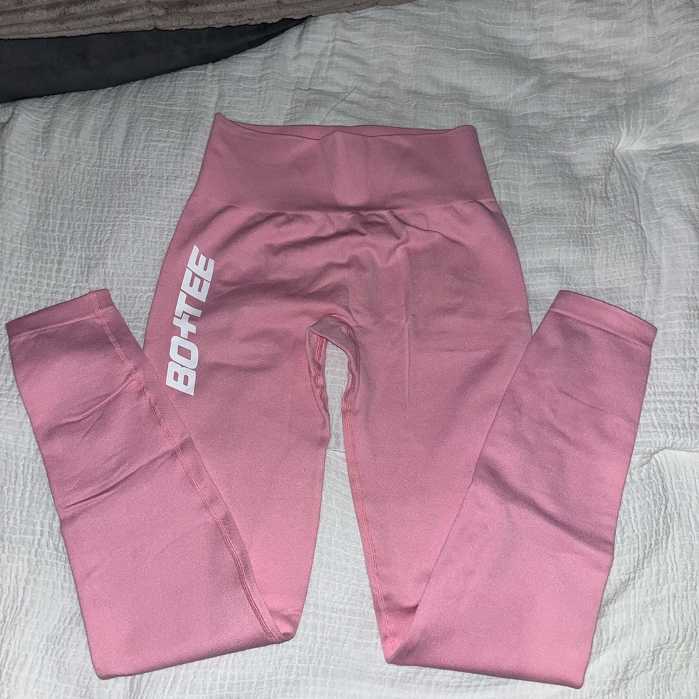 BO+TEE Pink High-Waisted Leggings